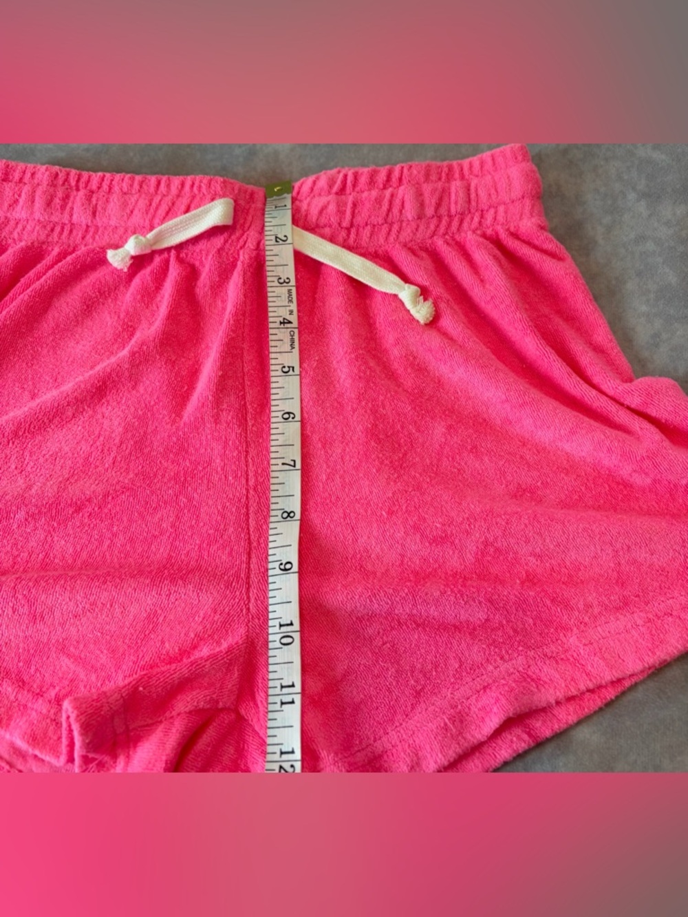 Generation Love Size:S Women Pink Terry Lounge Shorts with Drawstring - Picture 7 of 12